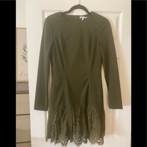 Green mini dress